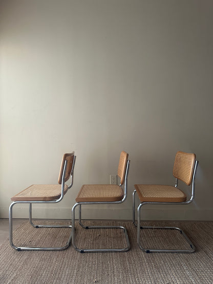 Three cesca chairs. Sold individually.