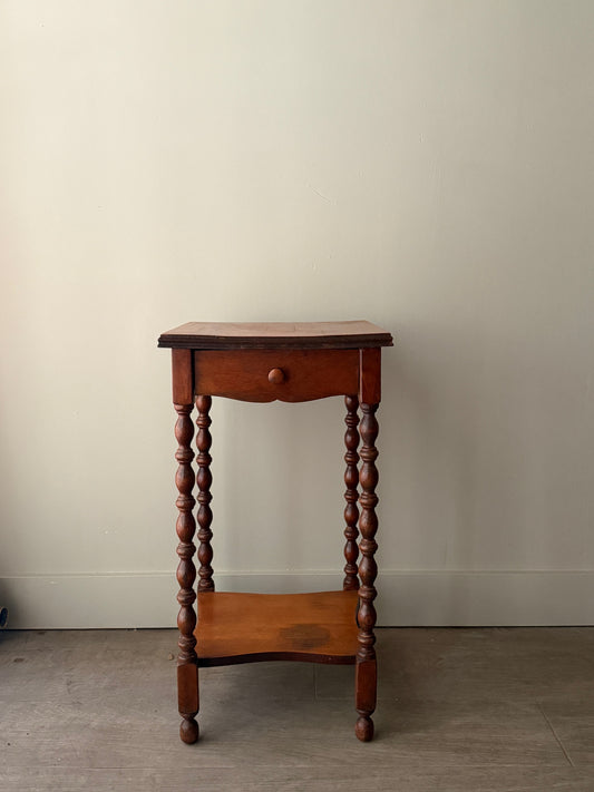 Cherry spindle leg side table