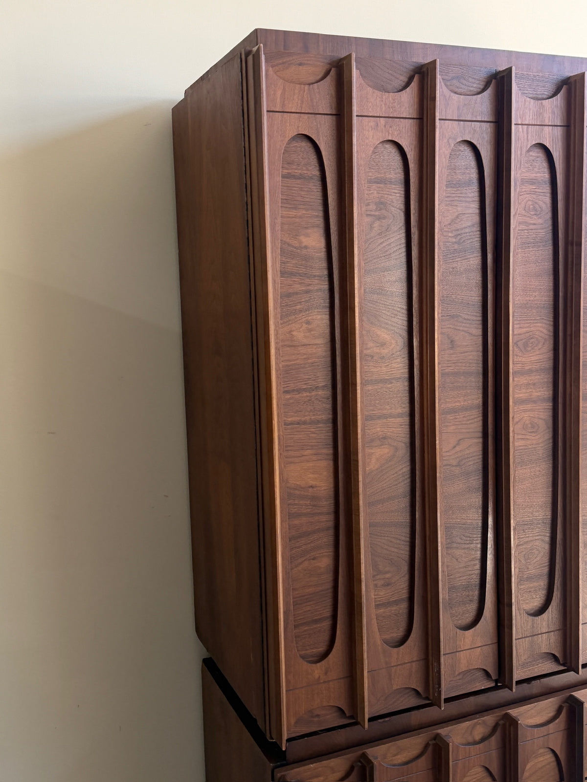 Tobago Brutalist walnut armoire