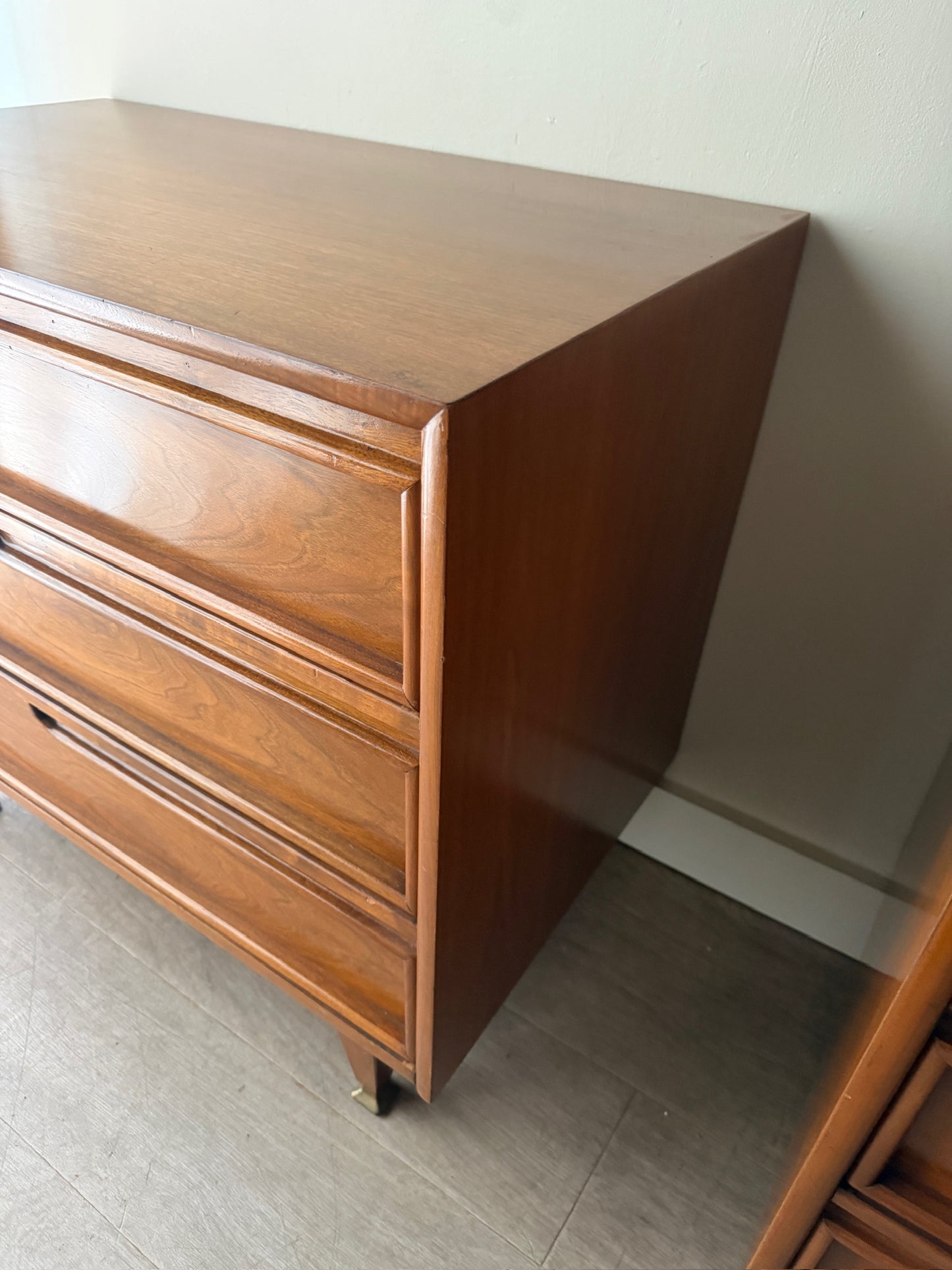 Walnut 3 drawer dressers (left)