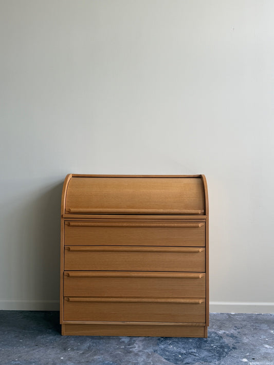 Oak roll-top secretary desk