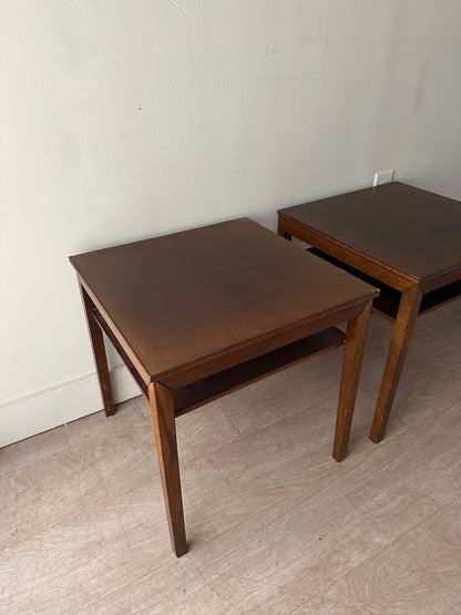 2 oak side tables. Sold individually.