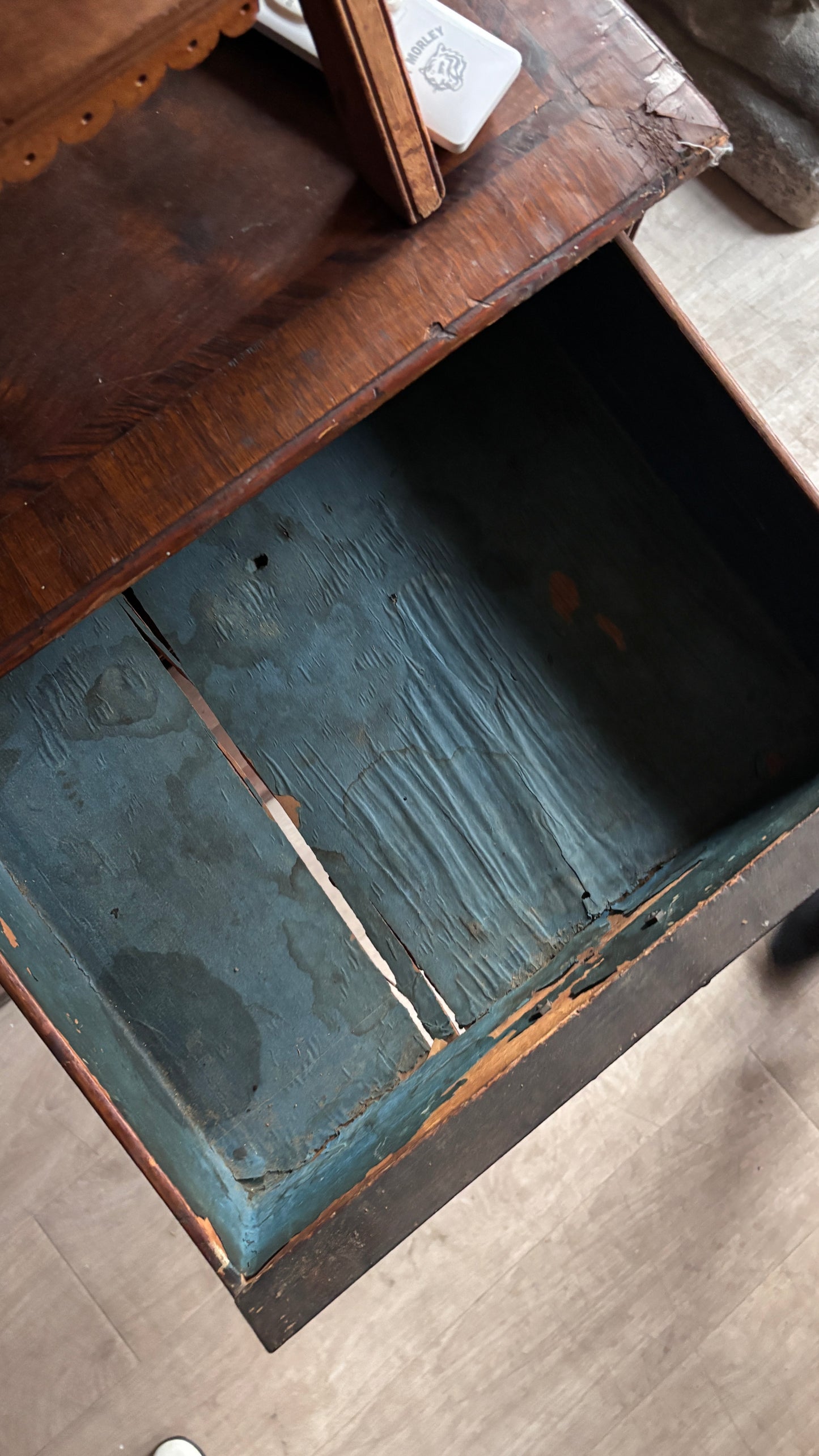 William and Mary cross banded walnut dresser