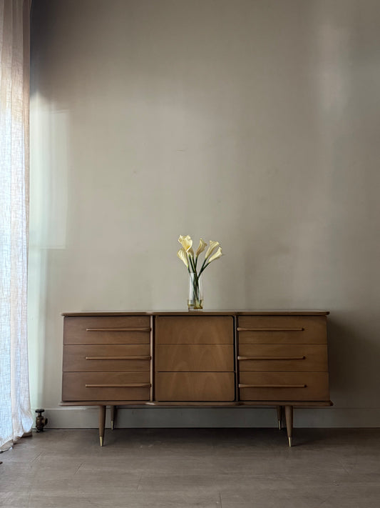 United walnut 9 drawer dresser