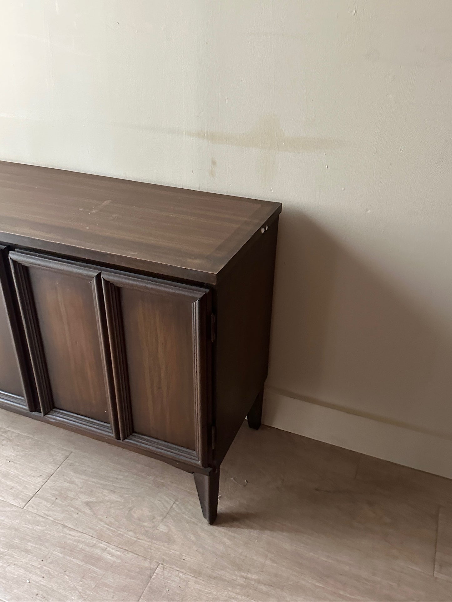 Walnut console cabinet