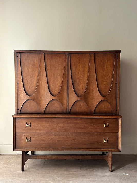 Broyhill walnut tallboy