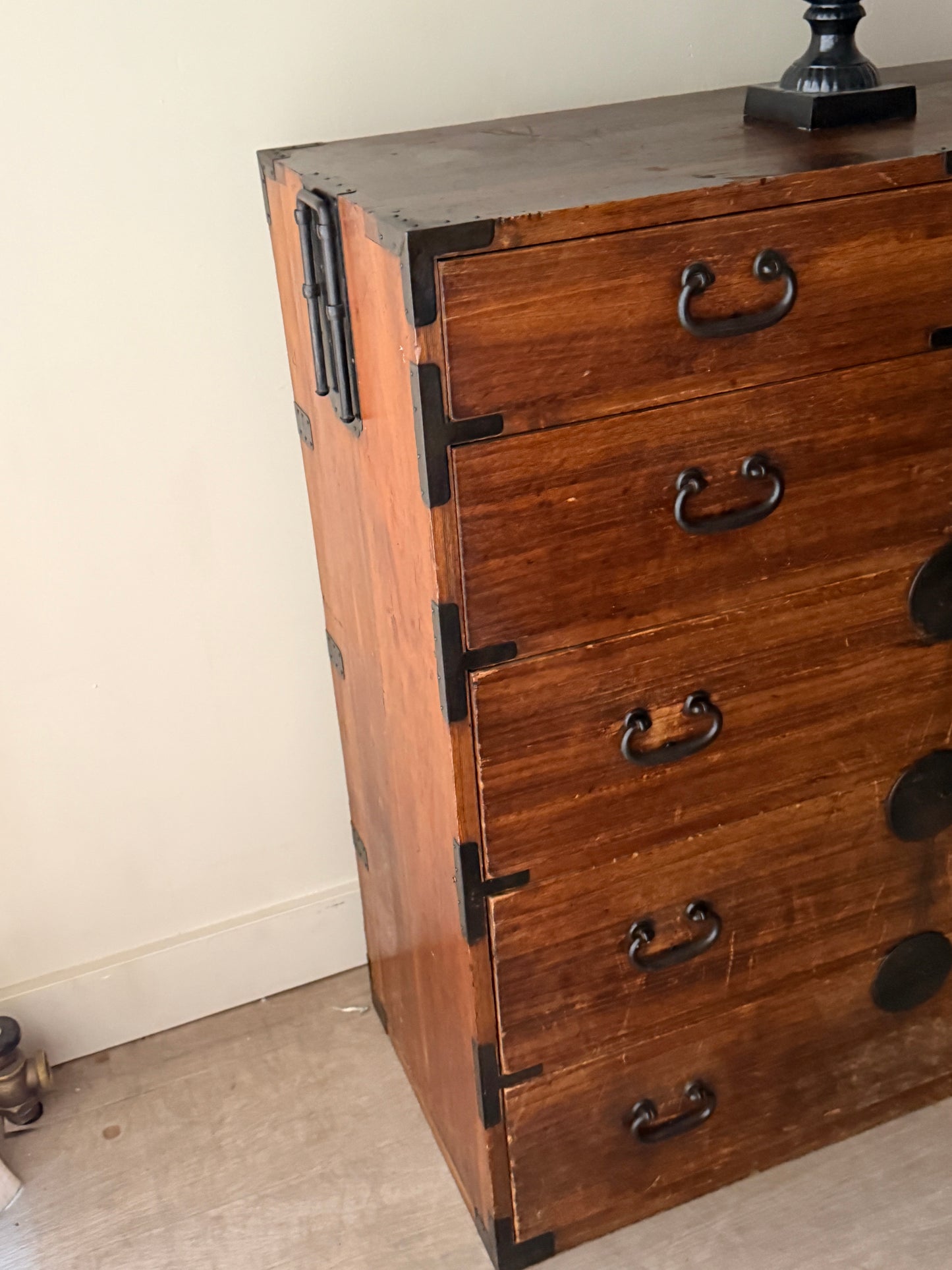 Korean elmwood tansu chest