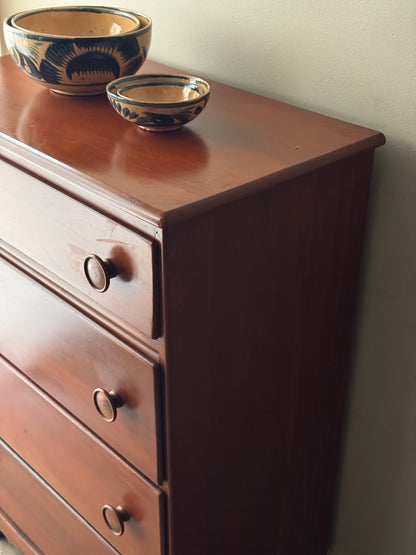 Maple tallboy dresser
