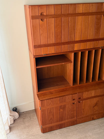 Danish teak 3 piece modular cabinet