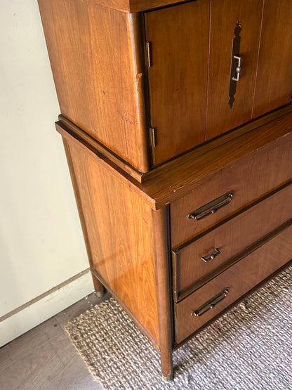 Walnut tallboy