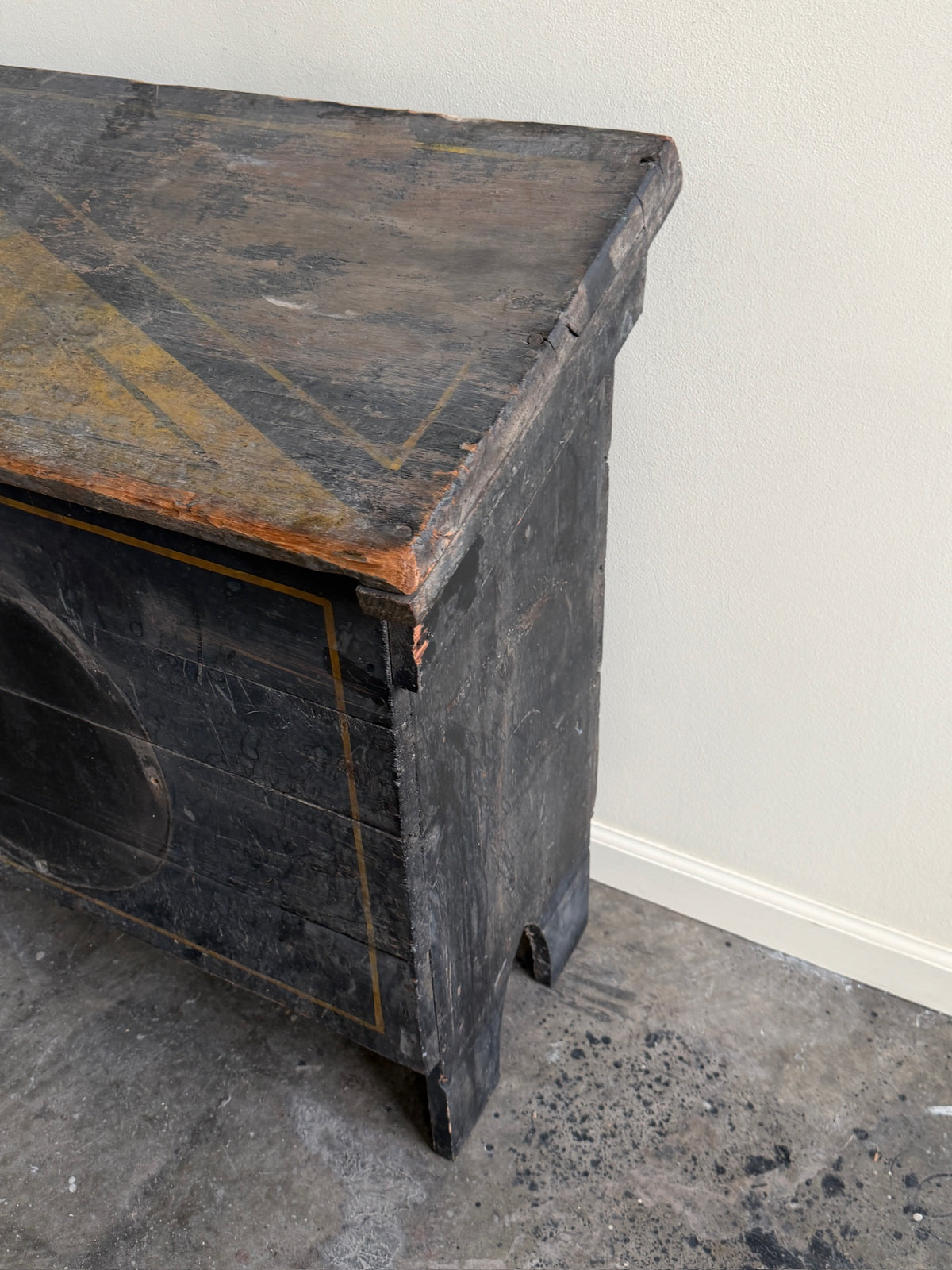 Painted pine feed bin