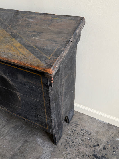 Painted pine feed bin