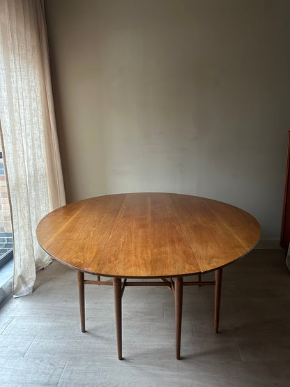 Walnut oval drop leaf