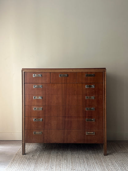 Walnut 8 drawer tallboy