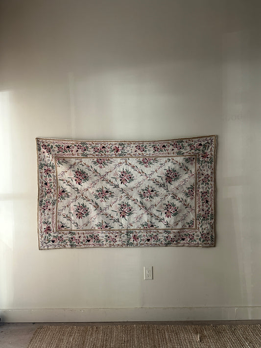 Floral tapestry or headboard