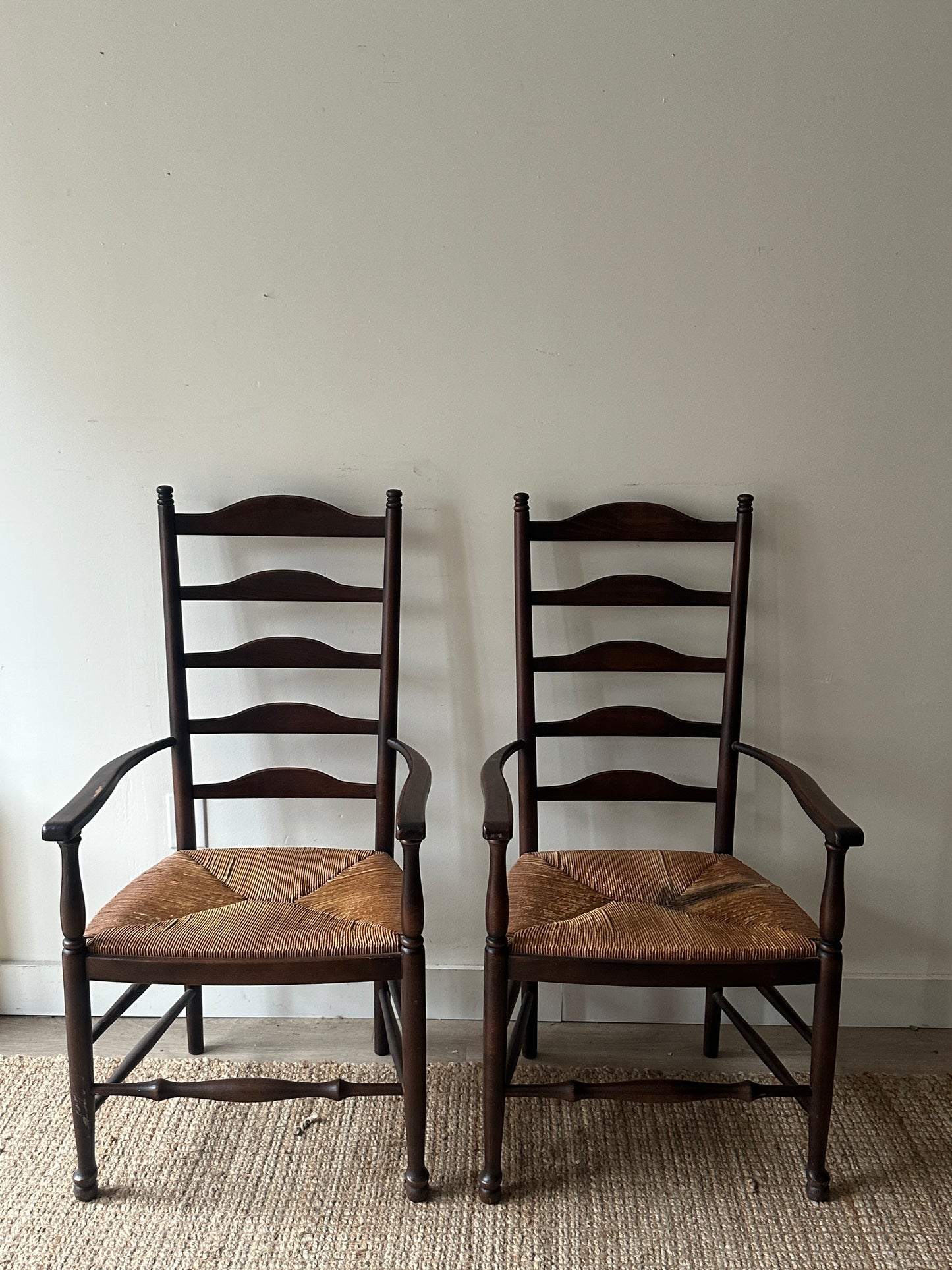 Ladder back chairs. Sold individually.