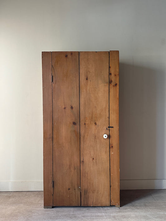 Pine wide plank cupboard