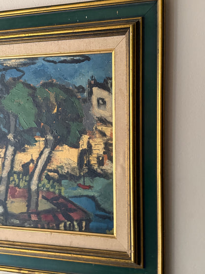 French Post-Impressionist cityscape. Unsigned.