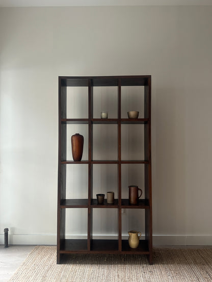 Dark teak bookcase