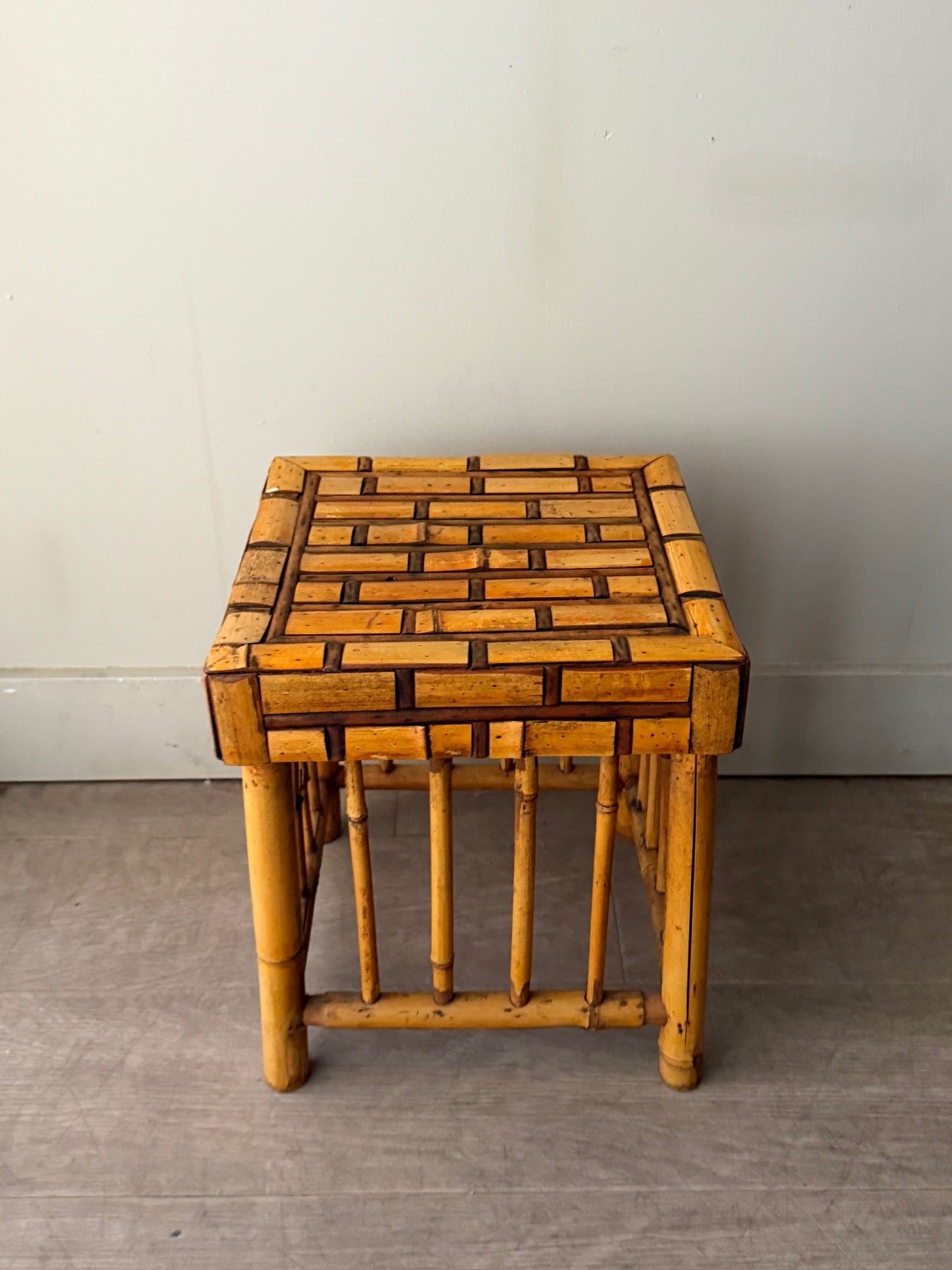 Split rattan cocktail table
