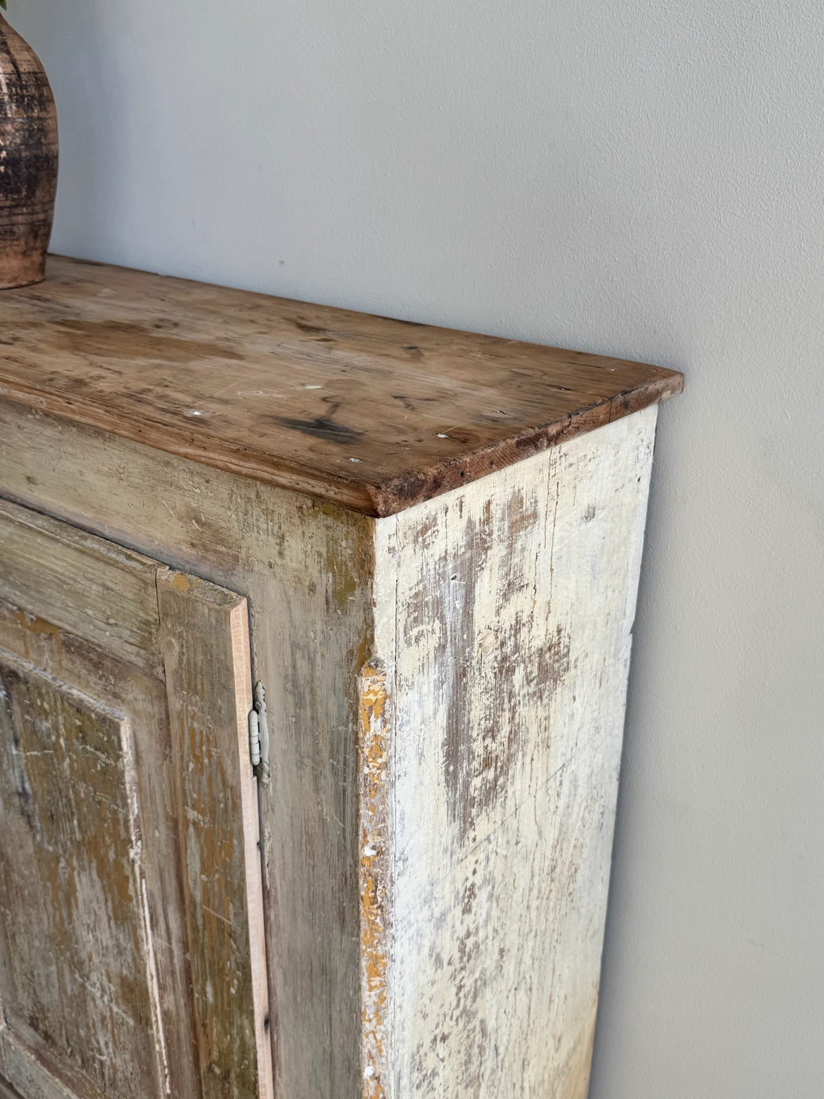Painted pine cupboard
