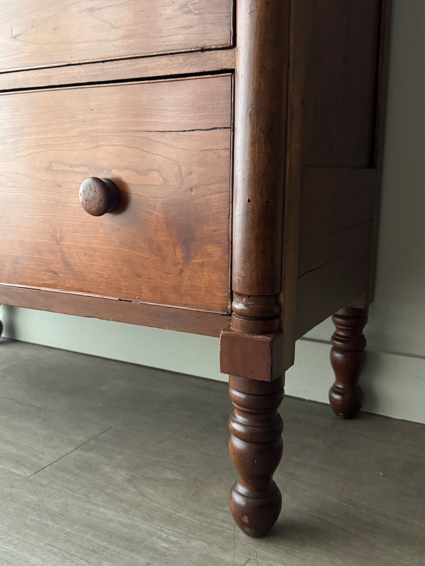 Sheraton cherry tallboy dresser