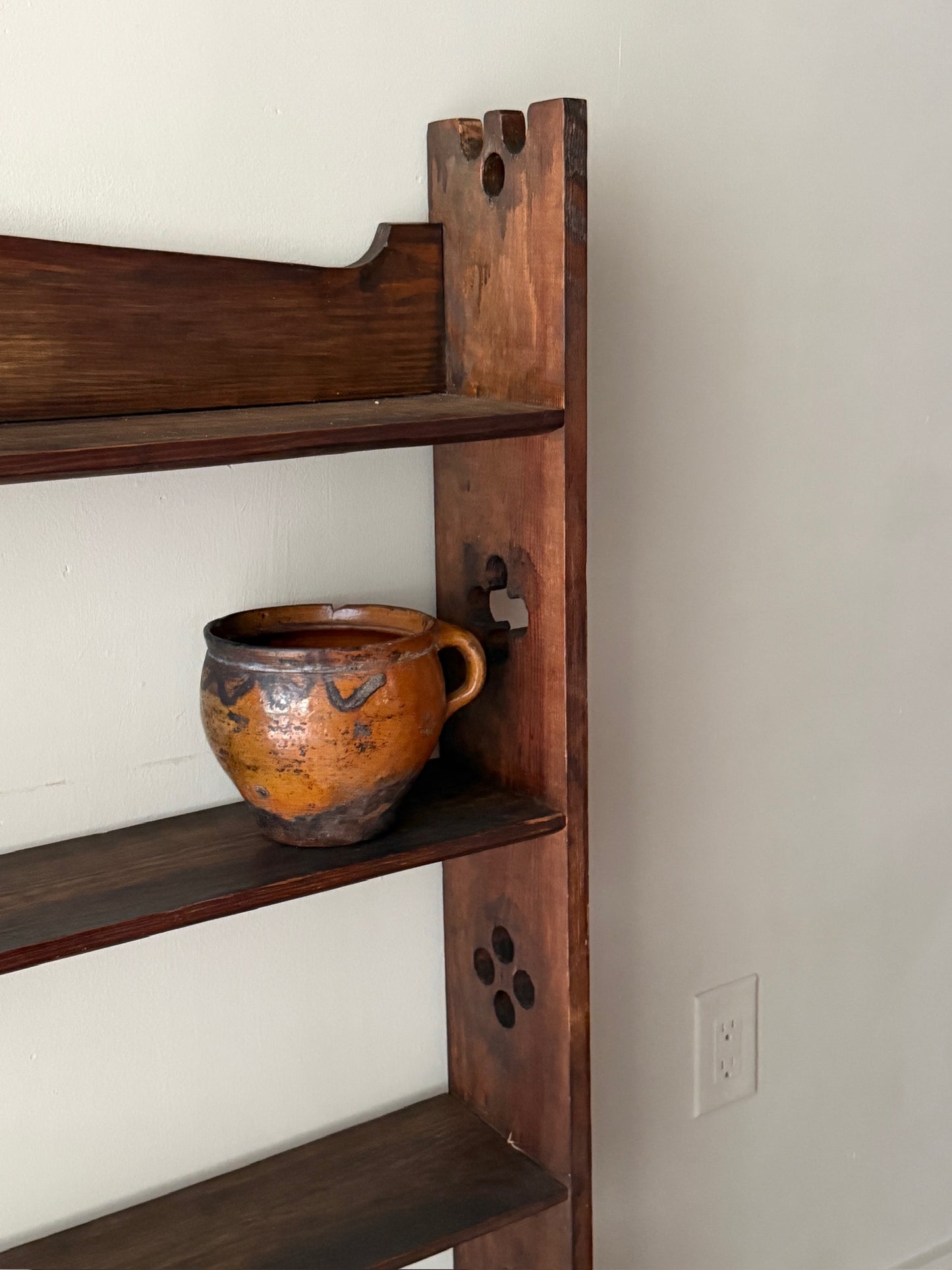 Mission oak shelf