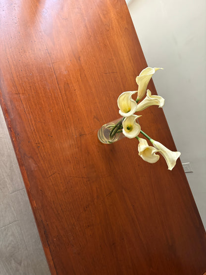 Walnut farmhouse dining table