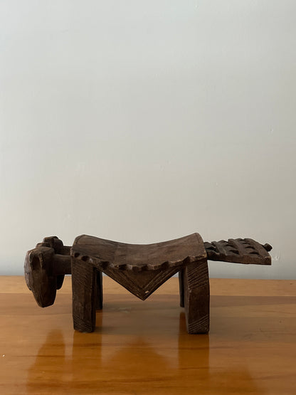 Hand carved headrest