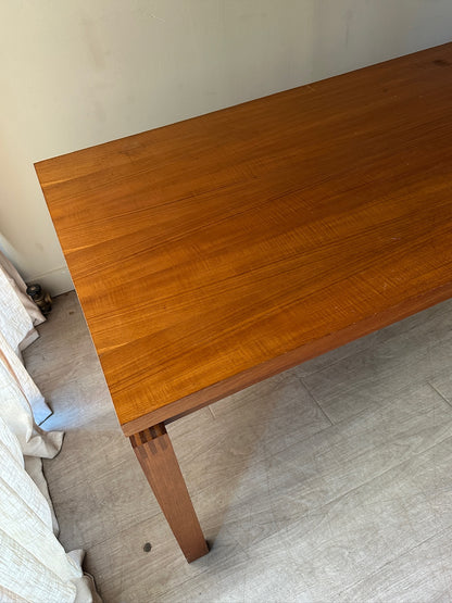 Teak extending dining table