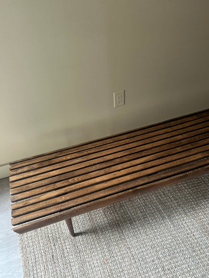 Walnut slat coffee table