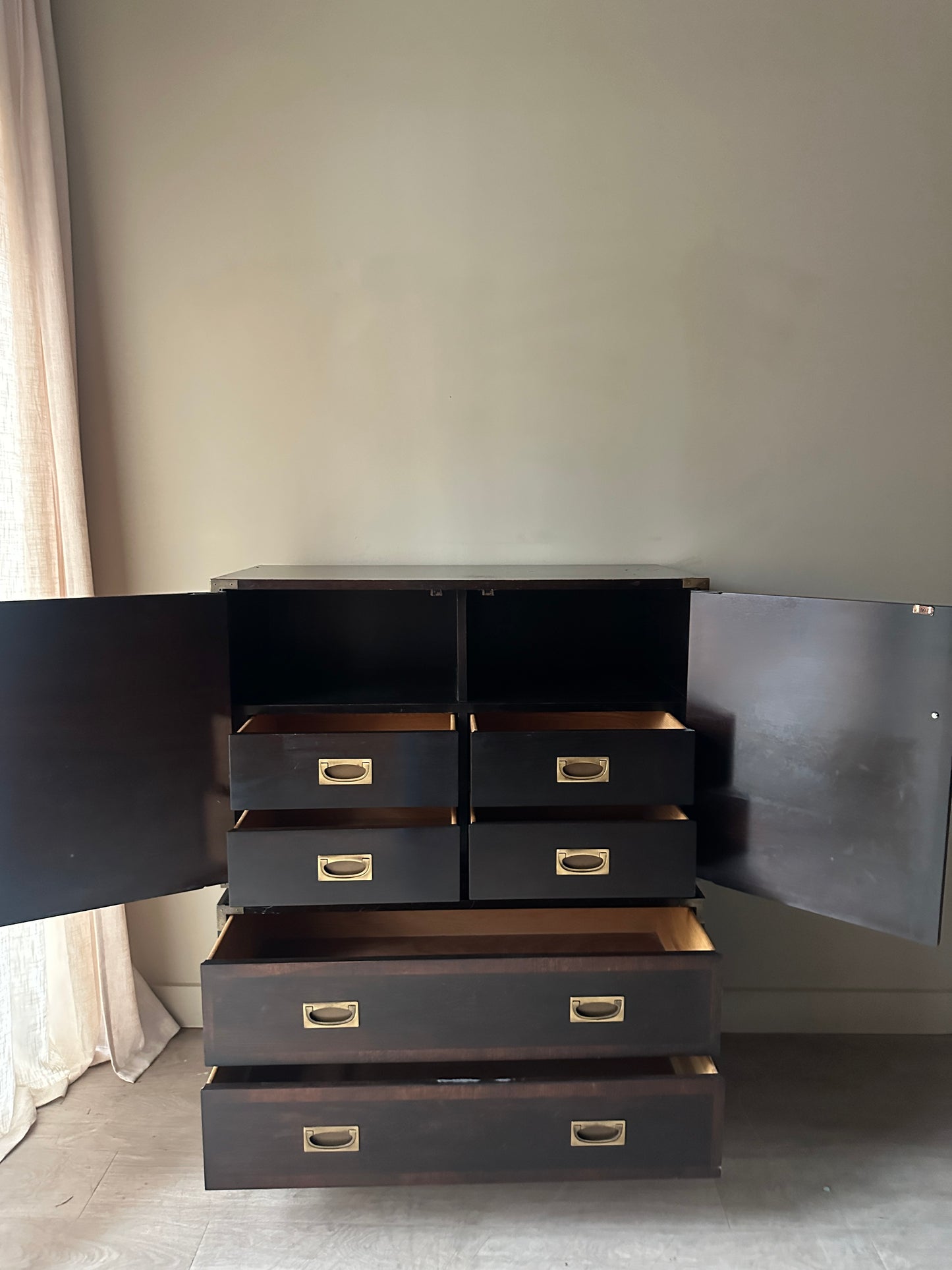 Walnut gentleman’s dresser