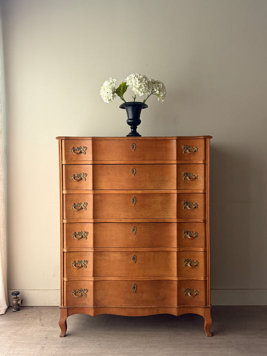 Danish oak tallboy