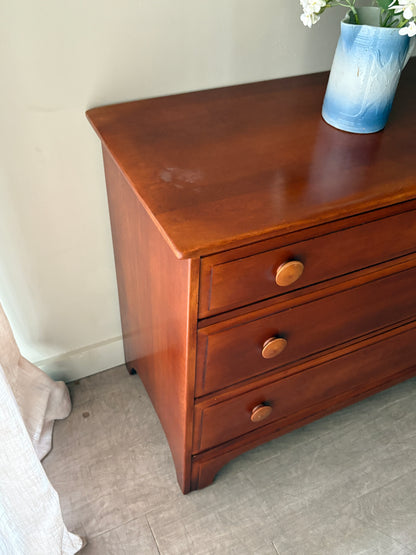 Cushman maple 3 drawer dresser