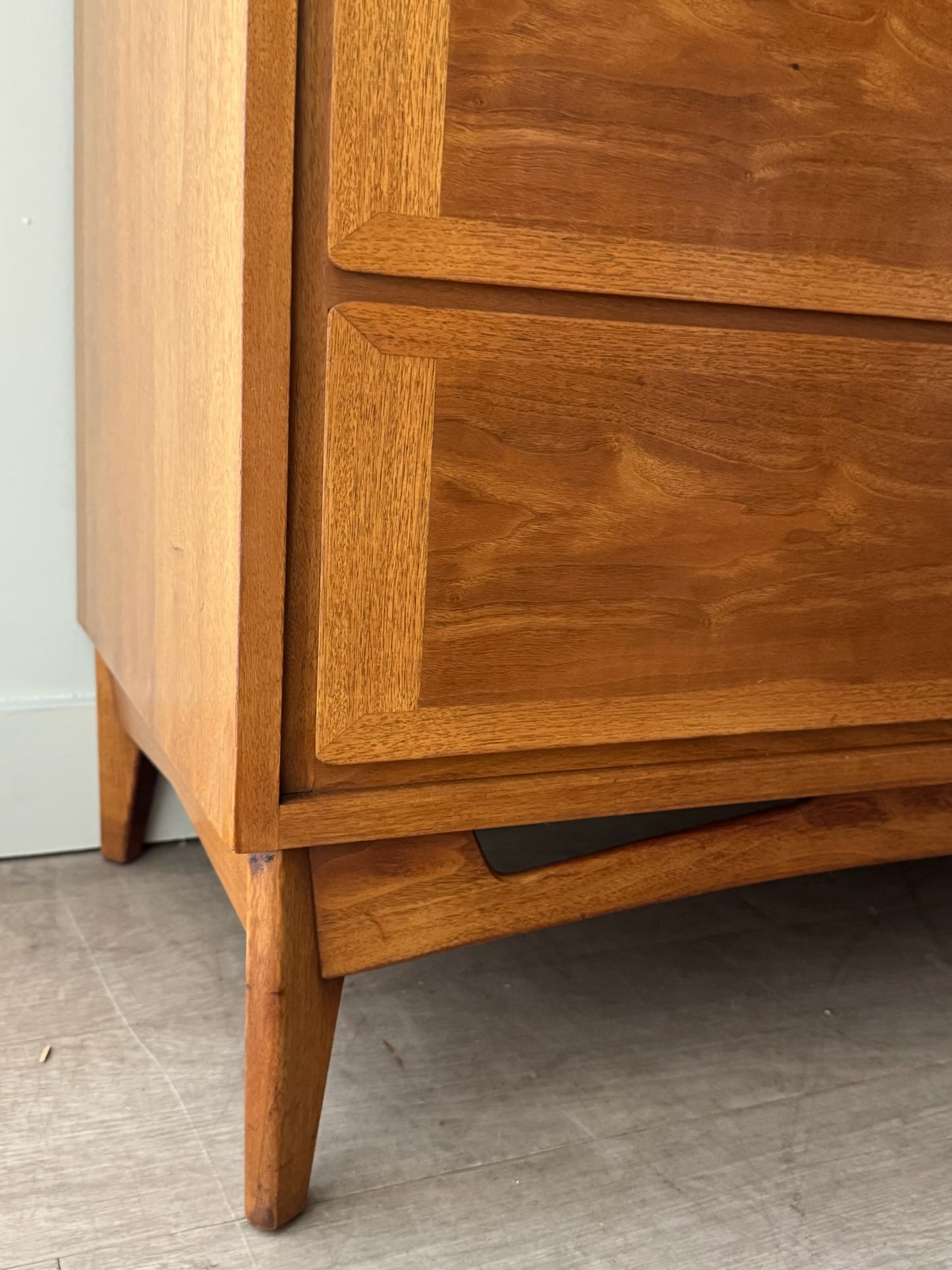 Walnut tallboy dresser