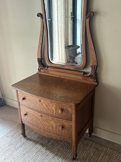 Oak vanity dresser