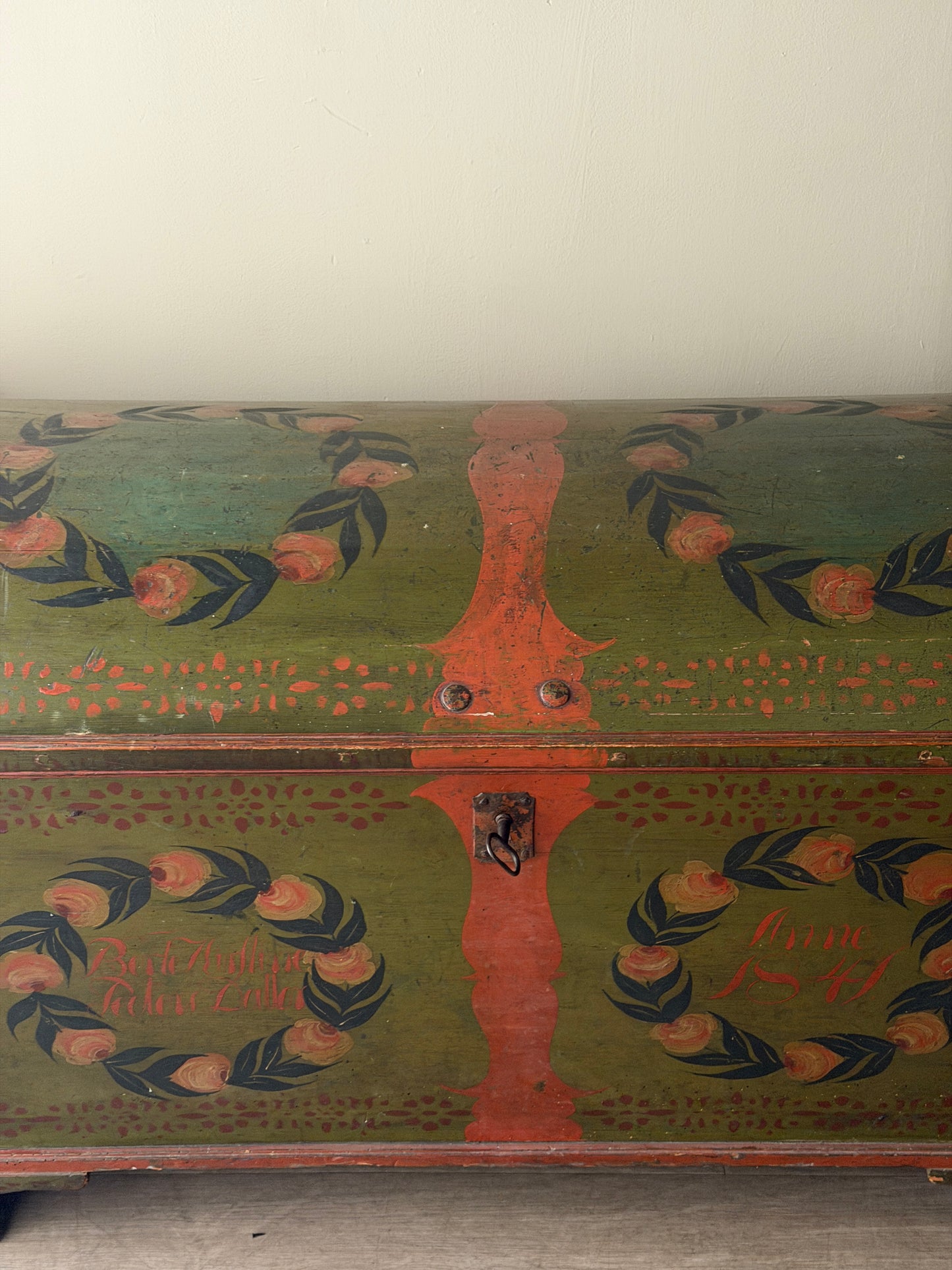 Scandinavian painted trunk