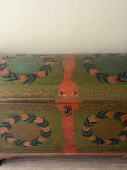 Scandinavian painted trunk