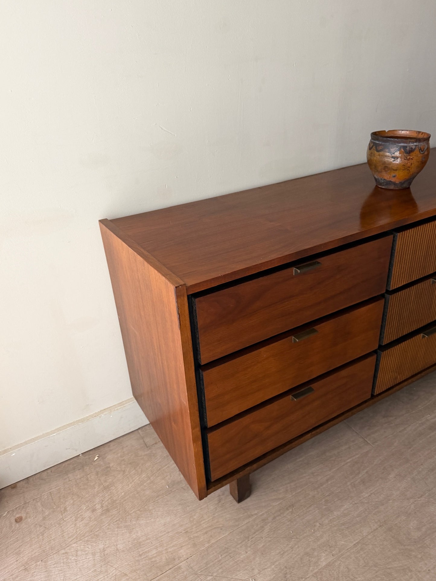 Walnut 9 drawer dresser