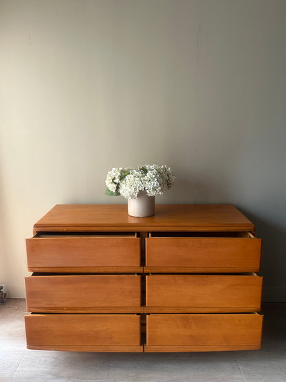 Maple 6 drawer dresser
