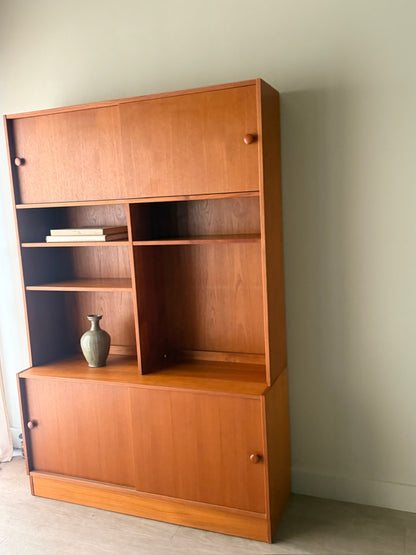 Danish teak two piece hutch