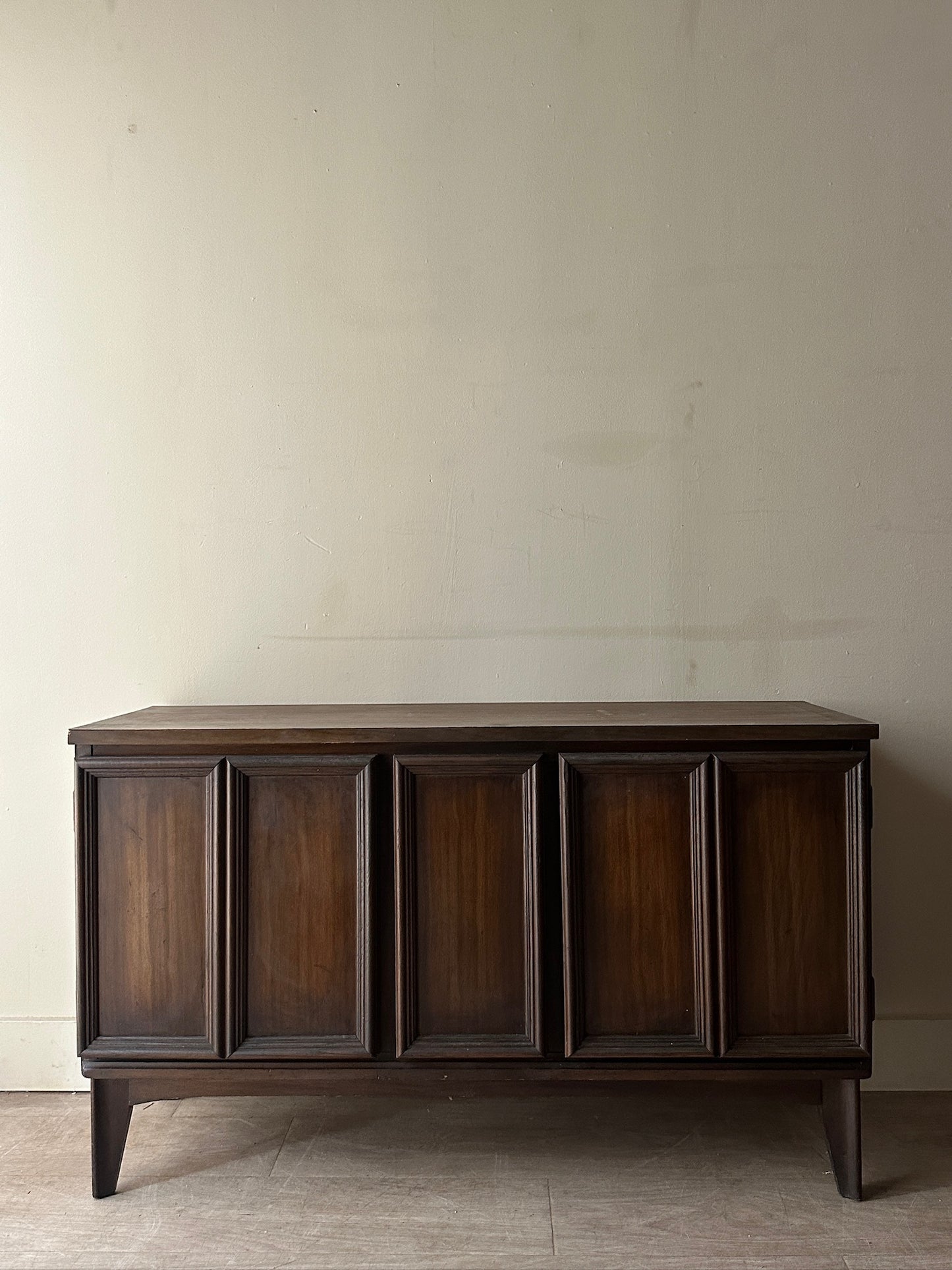 Walnut console cabinet