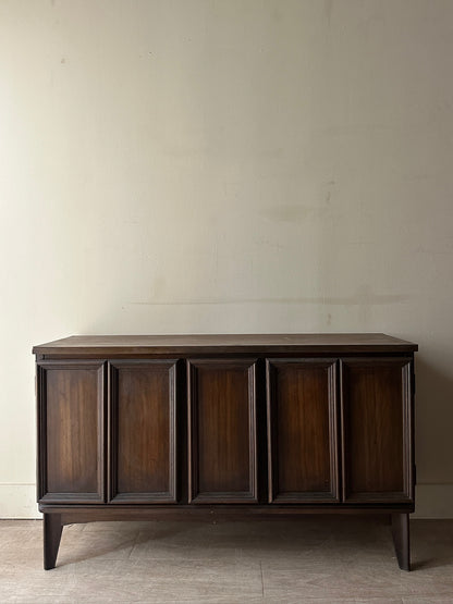 Walnut console cabinet