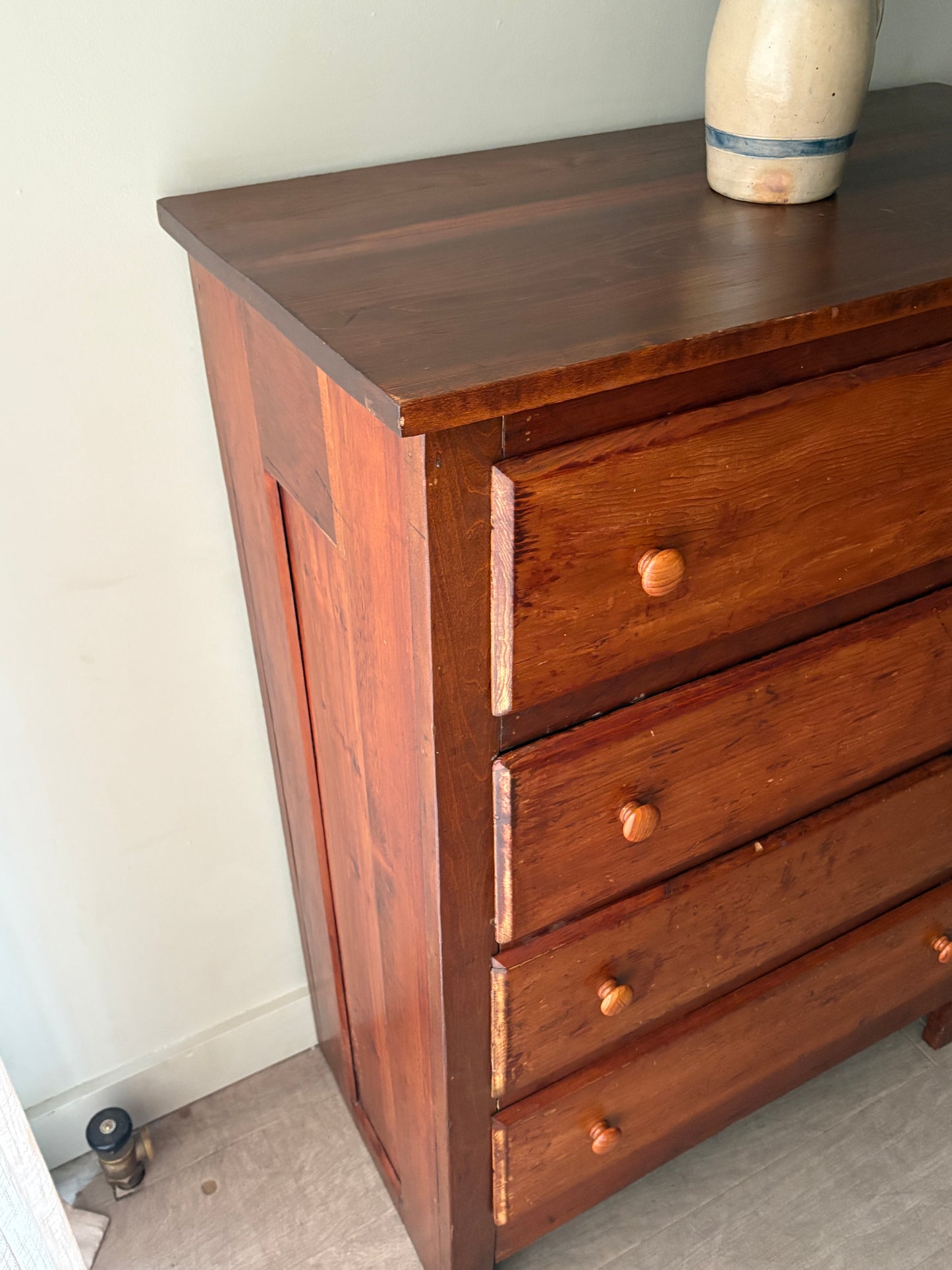 Pine tallboy dresser