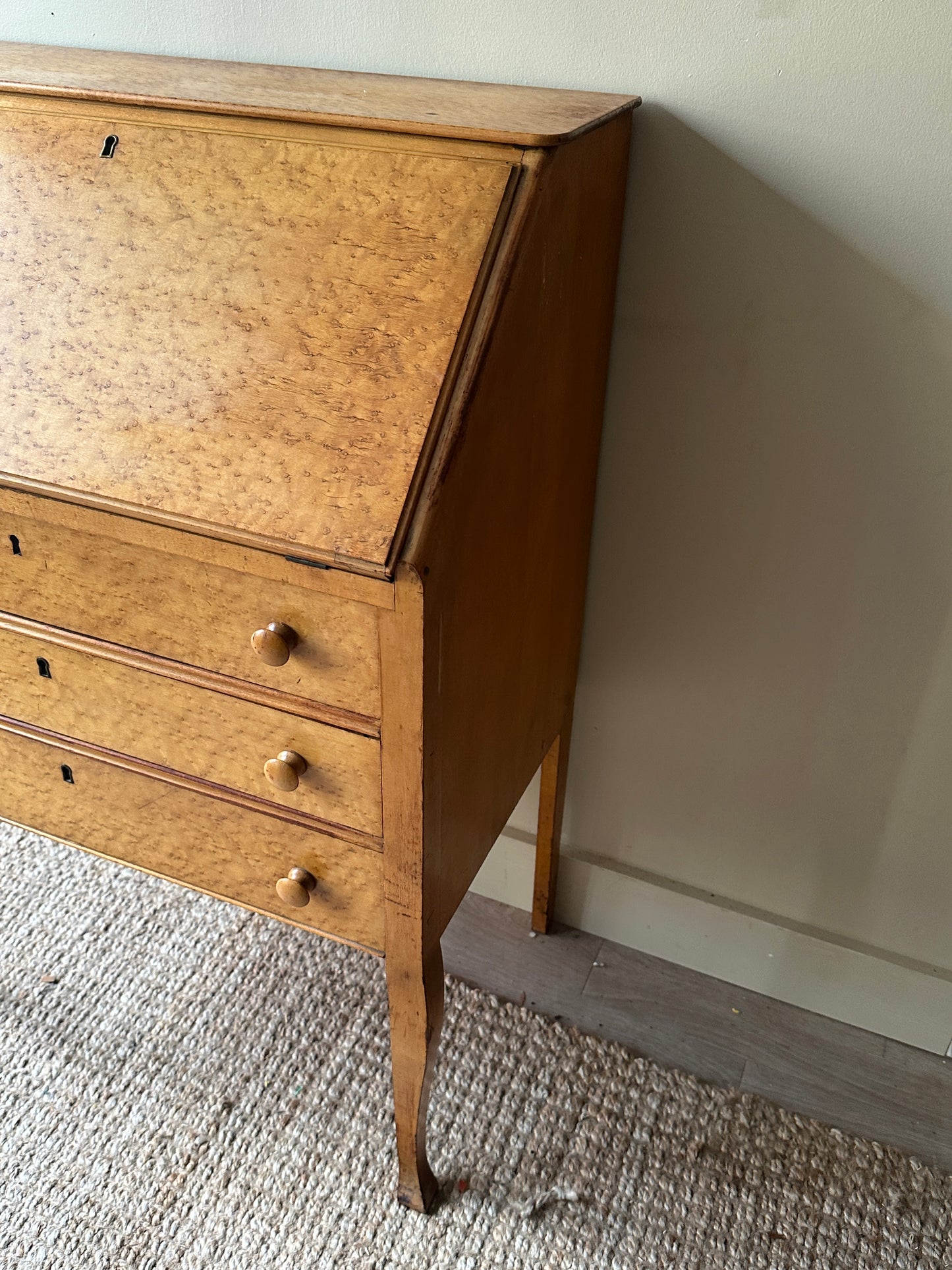 Birdseye maple secretary desk