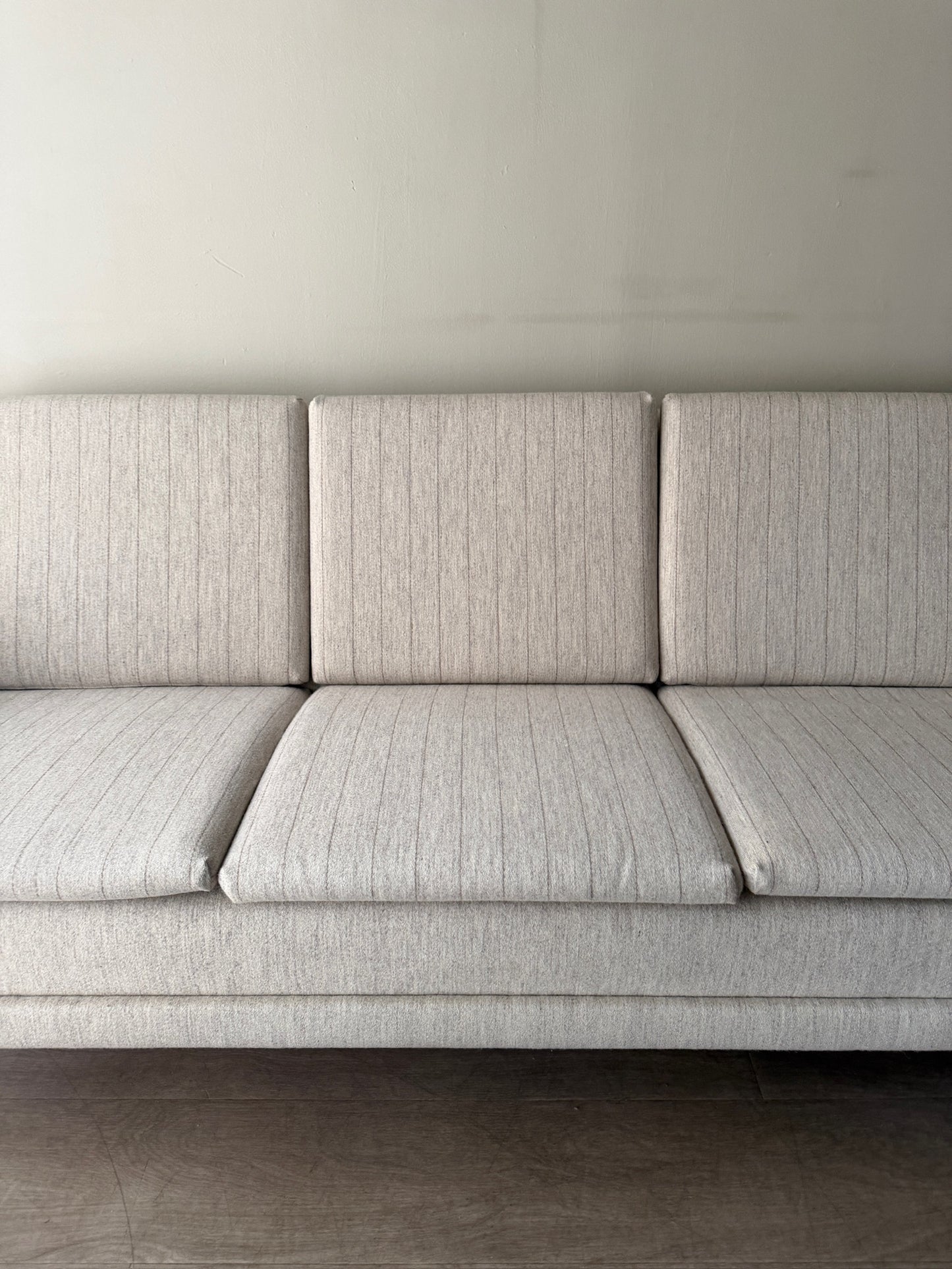 Swedish oatmeal striped sofa