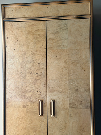 Henredon burlwood linen press. Sold individually.