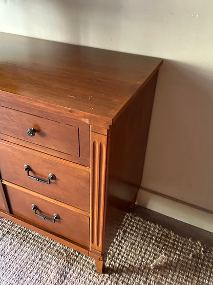 Walnut credenza with 9 drawer