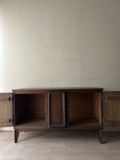 Walnut console cabinet