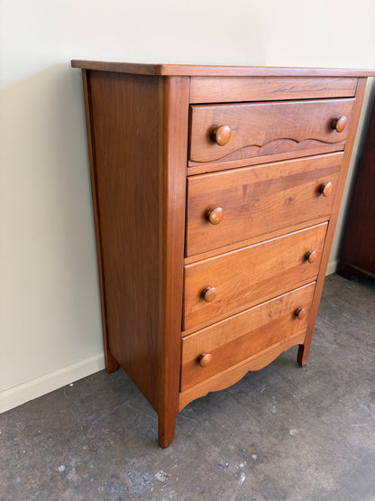 Maple four drawer dresser